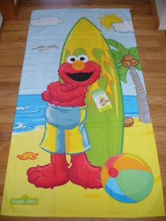 New Sesame Street Elmo Beach / Bath Towel Plush Nice!