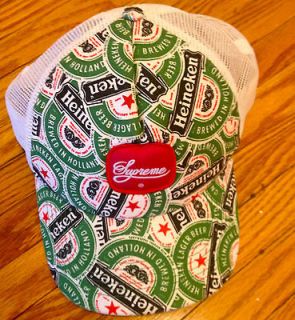RARE Supreme Heineken Mesh Trucker box cap hat