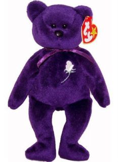 Princess Diana Beanie Baby Bear 1st Ed #1 1997 PVC China MWMT True