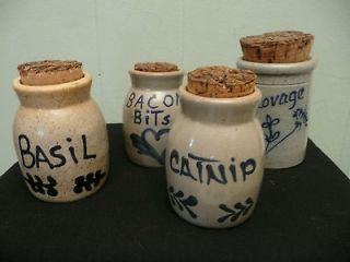 Spice Jars VINTAGE BEAUMONT BROTHERS Pottery Spice Jars With Cork