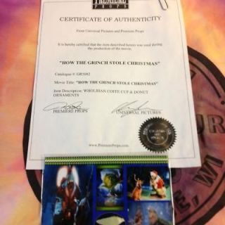 stole Christmas fragment from screen used donut Jim Carrey with C