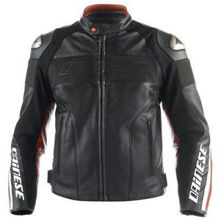 DAINESE Alien Perforated Mens Leather Jacket BLACK/RED Euro 56 US 46