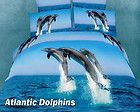 Blue Dolphins Twin Full Queen Duvet Comforter Bed Bedding Set Egyptian