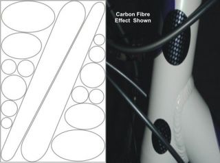 AND FRAME PROTECTOR SET FOR BICYCLE BIKE CYCLE CARBON FIBRE EFFECT