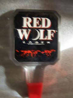 NEW Red Wolf Lager Blue 6 Beer Tap Handle Rat Rod Gear Shifter COOL