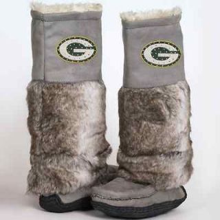 Cuce Shoes Green Bay Packers Ladies The Follower Boots   Gray