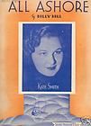 ALL ASHORE 1938 Kate Smith Photo Sheet Music Billy Hill