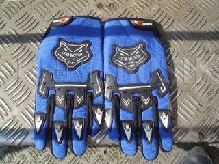 Large Blue MX Gloves pit dirt bike scrambler clothing