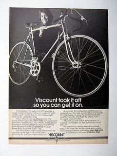 Aerospace Pro 10 speed Bicycle Bike 1976 print Ad advertisement