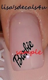 30 Barbie in Black Nail Wraps water Decals Transfers 4 False and