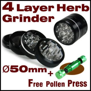 New Aluminum Herb Grinder 1.9 In the Diameter50 Free Pollen Press
