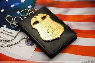 File Film FBI ID Wallet & Badge Prop Clip Badge Mulder