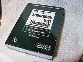 Laboratory Test Handbook (2001, Hardcover) Jacobs & DeMott /with Key