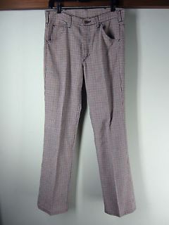 vtg Lee Rider boot cut flare pants disco cowboy 70s retro houndstooth