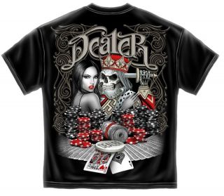Poker T shirt Black Jack Dealer King PK102