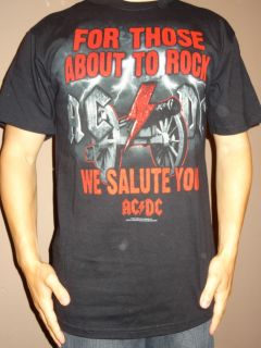 AC/DC For Those ABout To Rock We Salute You Cannon T Shirt Size Medium