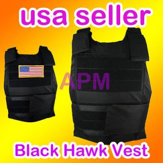 Black Hawk Down Army Body Armor Plate Carrier Vest Blk
