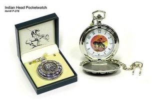 NATIVE AMERICAN END OF TRAILS WITH THE LOGO INSIDE POCKET WATCH