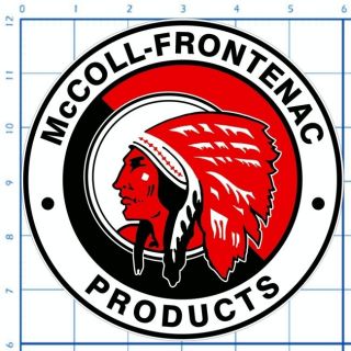 McColl Frontenac (Red Indian) Gasoline   6 Lubester Decal