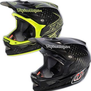 Lee Designs D3 Pinstripe MTB DH BMX Bike Carbon Fibre Full Face Helmet