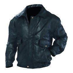 Mens Genuine Black Rock Leather Bomber Jacket New NWT GFEUCT