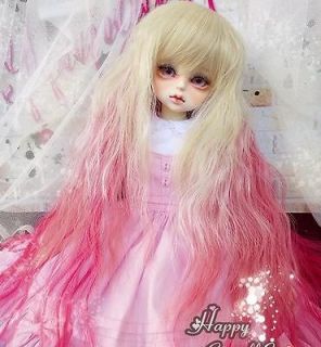 Dal.Pullip.BJD .SD LUTS BLYTH Doll blond pink wavy wig doll