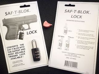 BLOK Trigger Block Safety & Resettable Lock Combo RH GLOCK SAF T BLOK