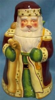 Nonnis Biscotti England Old Fashioned Santa Cookie Jar 12 Tall Toy