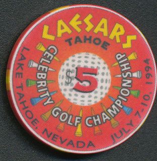 Caesars Lake Tahoe 1994 $5 Celebrity Golf Chip