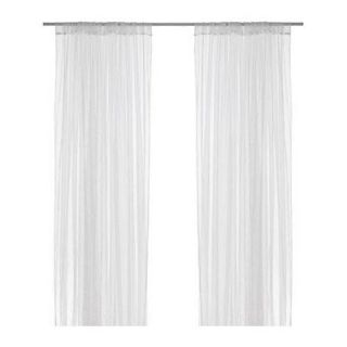 New IKEA 2Pcs White Sheer Window Curtains drape panels treatment each