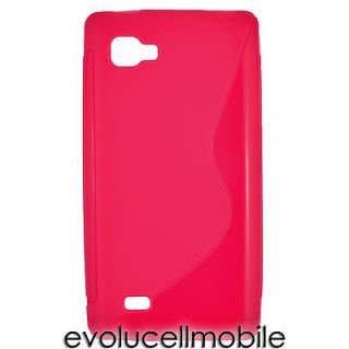 For the LG P880 4X HD Pink wave jelly cell phone cover case protector
