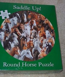 Saddle Up! Horse / Round Jigsaw Puzzle / 1000 pieces / NEW in box