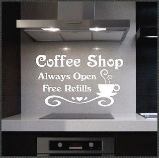 Newly listed 22 COFFEE CUP DECAL WALL STICKER KITCHEN java café