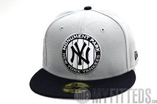 New York Yankees Monument Park Grey Navy Authentic MLB New Era Fitted