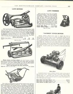 1927 5 page ad Jacobson Parkwood Power Lawn Mower Parts Price List