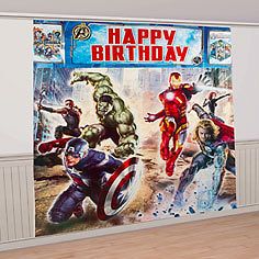 SCENE SETTER Poster DECORATION Super Hero Birthday Party Supplies