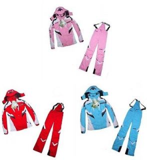 color Woman ski suit Jacket Coat + Pants snowboard Clothing S XXLEMS