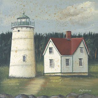 Little River Light House Pam Britton 8x8 inch Framed or Unframed