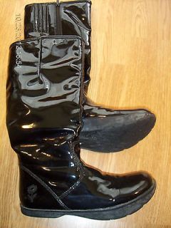 EARTH ELITE WATERPROOF INSULATED FAUX PATENT LEATHER TALL BOOTS WOMEN