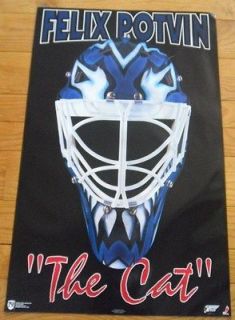 1995 Toronto Maple Leafs Felix Potvin Goalie Mask The Cat Poster