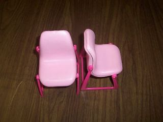 Lot of 2 PINK BARBIE DREAM HOUSE CHAIRS Mattel 1977 VINTAGE