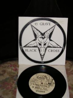 KBD punk 45 GRAVE Black Cross original press 7 goth DILS PAGANS