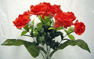 ROSES ~ CORAL ORANGE ~ Soft Silk Wedding Flowers Bouquets Centerpieces