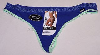 Bonds Ladies Blue Green Hipster G String Size 12 New
