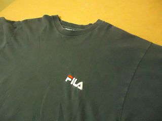 Vintage FILA Blue Medium T Shirt Made USA Match your Grant Hill