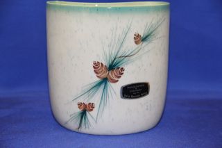 Vintage Rocky Mountain Pottery Pinecone Vase / Planter W/Tag