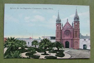 Iglesia de los Sagrados Corazones,Lima​,Peru. Divided Back Era (1907