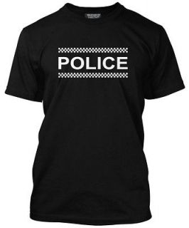 POLICE Fancy Dress Costume T Shirt Top SWAT Vintage