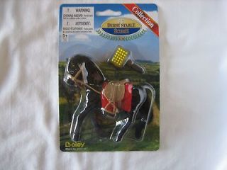 Boley Derby Stable Collection Equine Black Toy Horse w/ Brush & Saddle