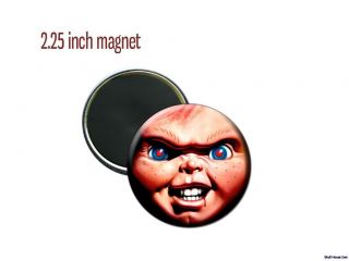 Chucky Childs Play Killer doll face 2 1/4 inch magnet